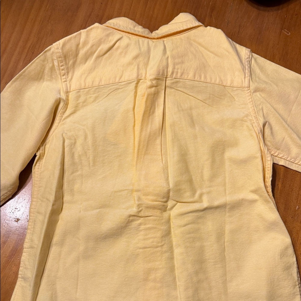 Ralph Lauren Yellow Button-Down Kids Oxford Shirt with Pony Logo - Picture 4 of 4